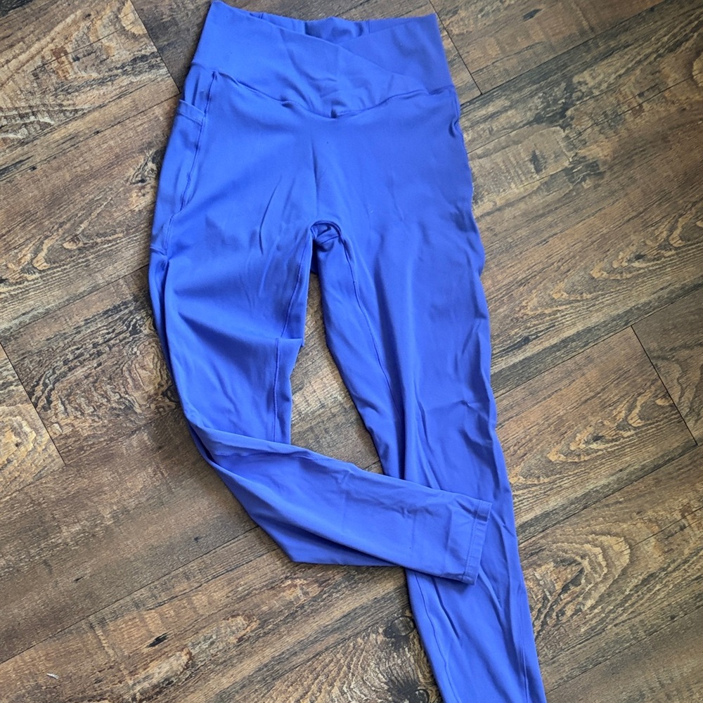 Women's High-Waist Active Leggings in Periwinkle, Small 7/8